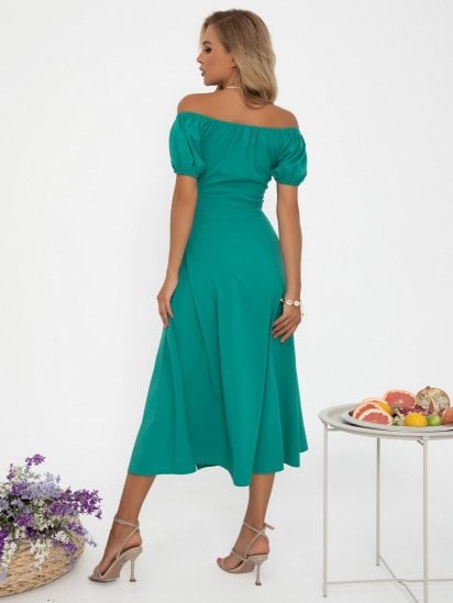 Платье миди ISSA Plus модель 12789_green — фото 3 - INTERTOP