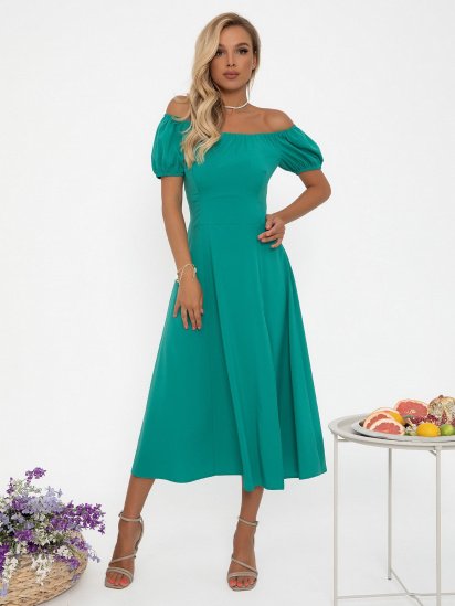 Сукня міді ISSA Plus модель 12789_green — фото - INTERTOP