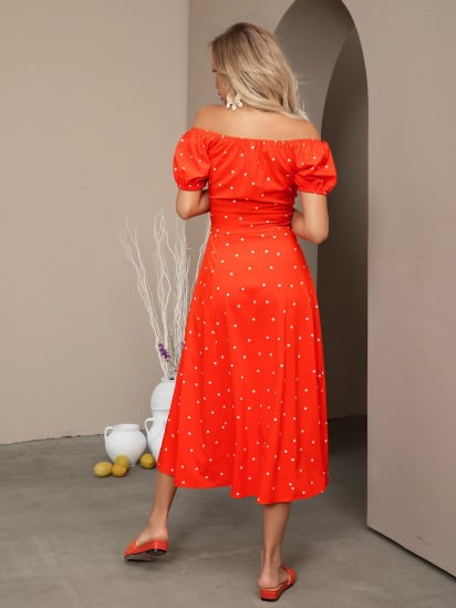Платья ISSA Plus модель 12790_orange — фото 3 - INTERTOP