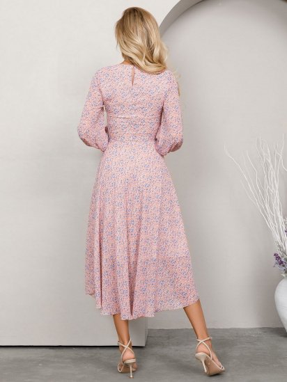 Сукня міді ISSA Plus модель 12809_pink — фото 3 - INTERTOP