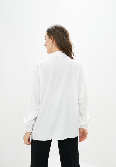 Блуза ISSA Plus модель 12830_white — фото 5 - INTERTOP