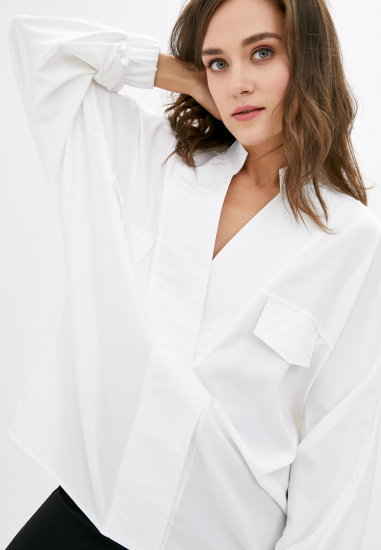 Блуза ISSA Plus модель 12830_white — фото 7 - INTERTOP