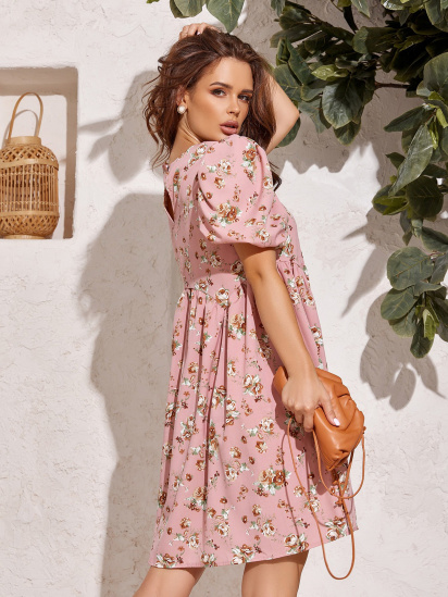 Платье мини ISSA Plus модель 12840_pink — фото 3 - INTERTOP