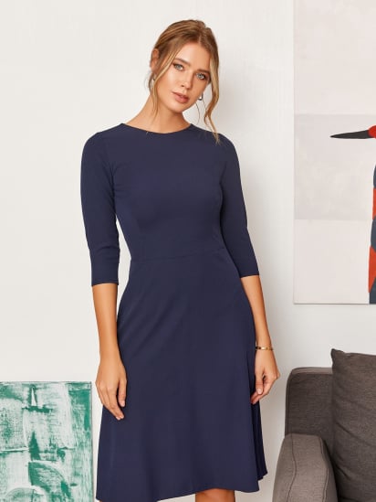 Платье мини ISSA Plus модель 12859A_blue — фото 4 - INTERTOP