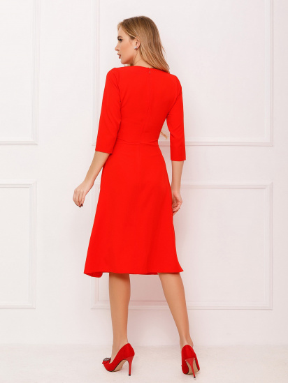 Платье миди ISSA Plus модель 12859_red — фото 3 - INTERTOP