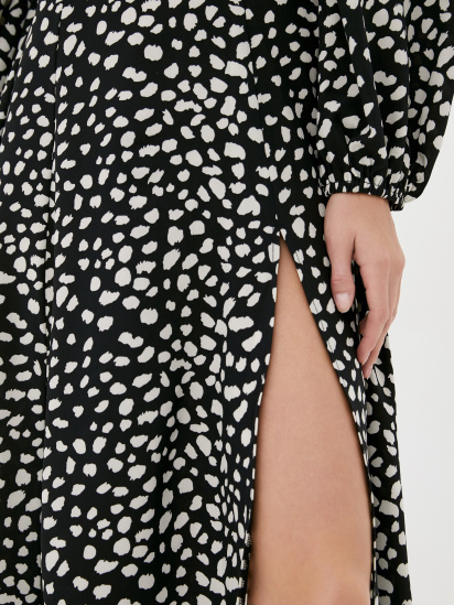 Платье миди ISSA Plus модель 12904_black — фото 4 - INTERTOP
