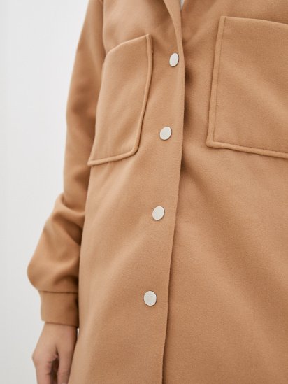 Куртка-сорочка ISSA Plus модель 12930_beige — фото 4 - INTERTOP