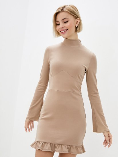 Сукня міні ISSA Plus модель 12952_beige — фото - INTERTOP