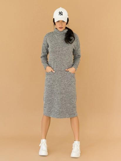Платье миди ISSA Plus модель 12962_gray — фото 7 - INTERTOP