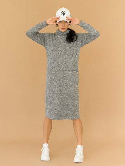 Сукня міді ISSA Plus модель 12962_gray — фото - INTERTOP