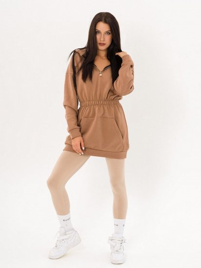 Платье мини ISSA Plus модель 12964_beige — фото - INTERTOP