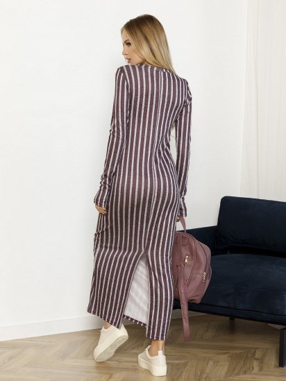 Платье миди ISSA Plus модель 12988_burgundy — фото 3 - INTERTOP