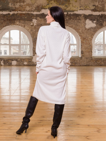 Сукня міді ISSA Plus модель 12997_white — фото 3 - INTERTOP