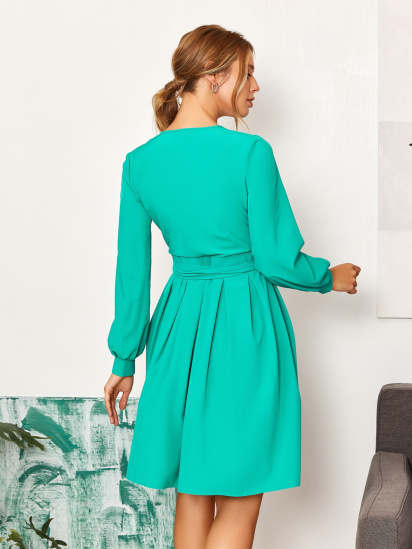 Платье мини ISSA Plus модель 13040_green — фото 3 - INTERTOP