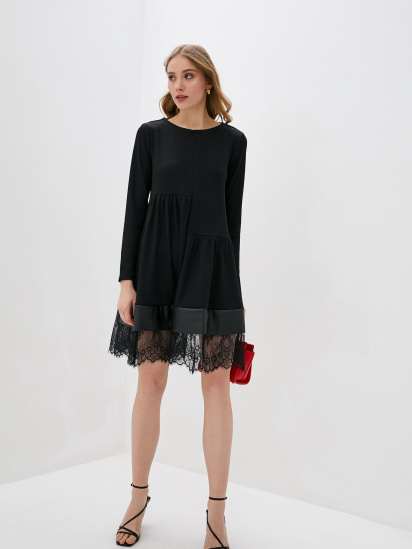 Сукня міні ISSA Plus модель 13097_black — фото - INTERTOP