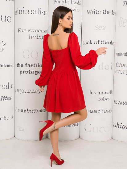 Сукня міні ISSA Plus модель 13185_red — фото 5 - INTERTOP