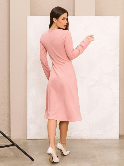 Сукня міді ISSA Plus модель 13194_розовый — фото - INTERTOP