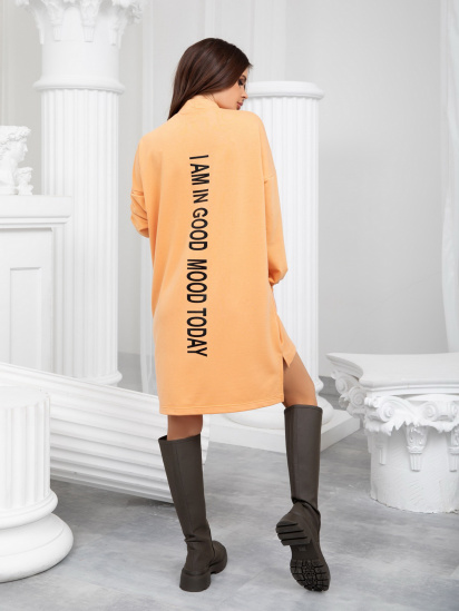 Сукня міні ISSA Plus модель 13229_mustard — фото 5 - INTERTOP
