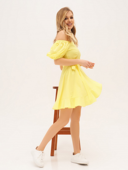 Платье мини ISSA Plus модель 13308_yellow — фото 3 - INTERTOP