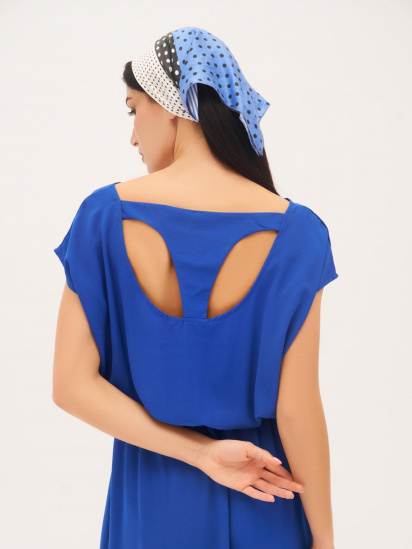 Платье макси ISSA Plus модель 13316A_blue — фото 3 - INTERTOP