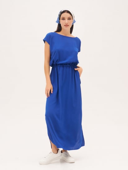 Платье макси ISSA Plus модель 13316A_blue — фото - INTERTOP