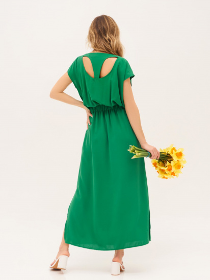Платье макси ISSA Plus модель 13316A_green — фото 3 - INTERTOP
