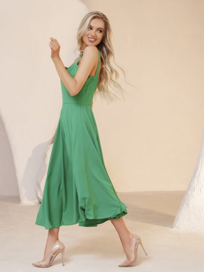 Сукня міді ISSA Plus модель 13370_green — фото - INTERTOP