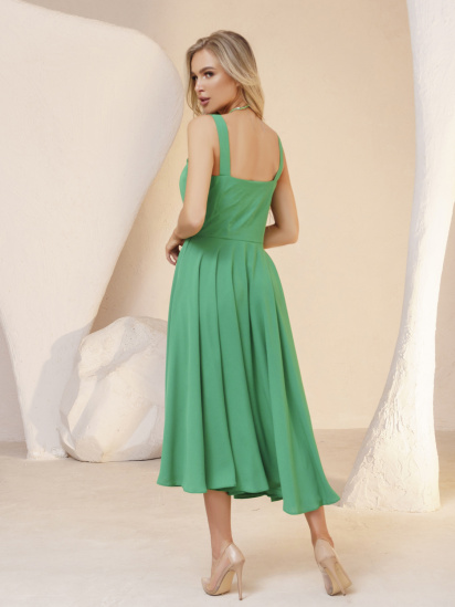 Платье миди ISSA Plus модель 13370_green — фото 3 - INTERTOP