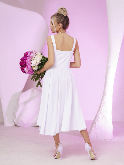 Платье миди ISSA Plus модель 13370_white — фото - INTERTOP