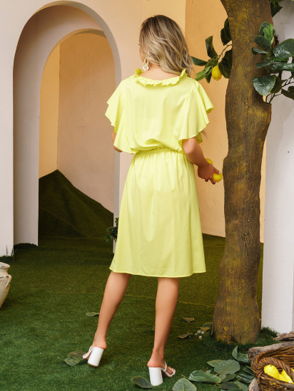 Сукня міді ISSA Plus модель 13390_yellow — фото 3 - INTERTOP
