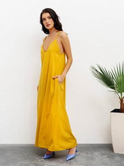 Сукні ISSA Plus модель 13417_mustard — фото - INTERTOP