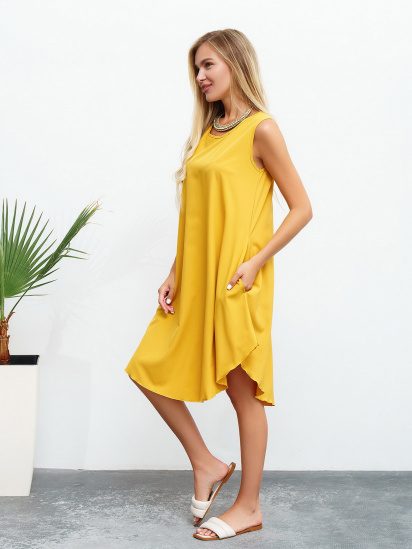 Платья ISSA Plus модель 13462_mustard — фото 3 - INTERTOP