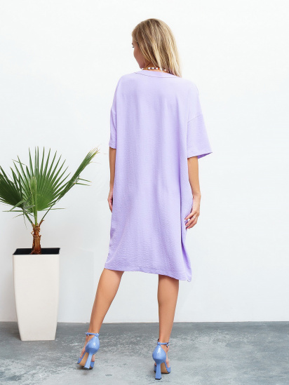 Сукня міді ISSA Plus модель 13465_lilac — фото 5 - INTERTOP