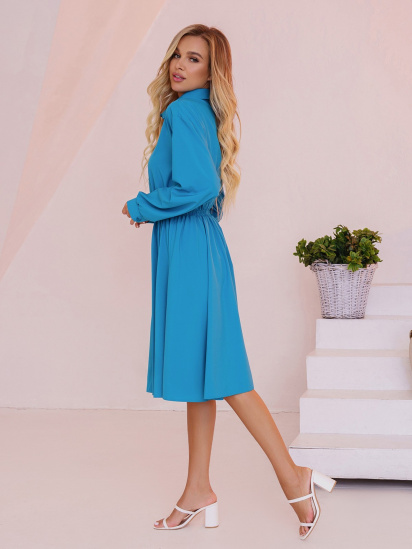 Сукня міді ISSA Plus модель 13491_turquoise — фото - INTERTOP