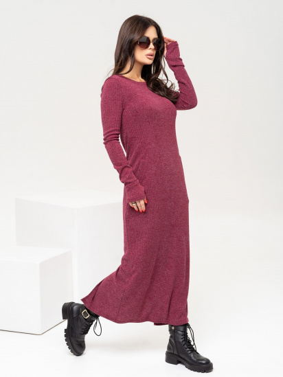Платье макси ISSA Plus модель 13505_burgundy — фото - INTERTOP