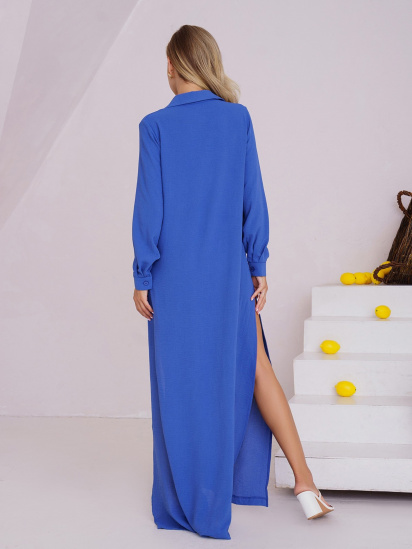 Платье макси ISSA Plus модель 13521_blue — фото 3 - INTERTOP