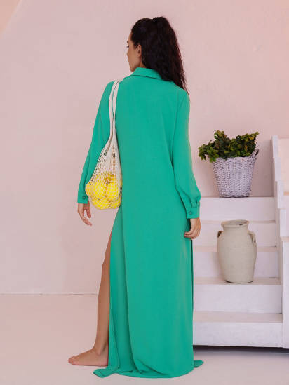 Платье макси ISSA Plus модель 13521_green — фото 3 - INTERTOP