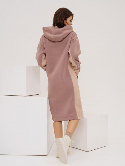 Сукня міді ISSA Plus модель 13529_brown — фото 3 - INTERTOP