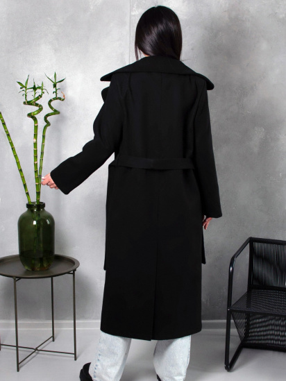 Пальто ISSA Plus модель 13540_black — фото 3 - INTERTOP