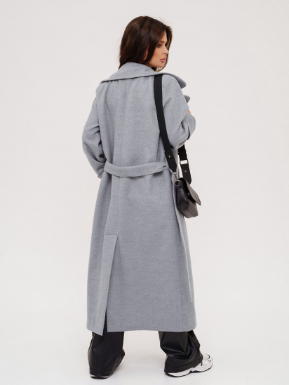 Пальто ISSA Plus модель 13540_grey — фото 3 - INTERTOP