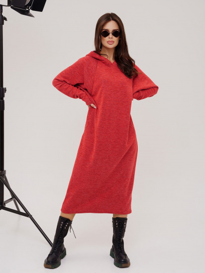 Платье миди ISSA Plus модель 13547_red — фото - INTERTOP