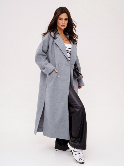 Пальто ISSA Plus модель 13549_grey — фото - INTERTOP