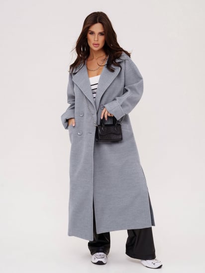 Пальто ISSA Plus модель 13549_grey — фото - INTERTOP