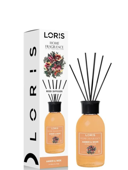 Loris parfum ­Аромадифузор Амбра та Мускус з чорними паличками модель 1360015 — фото - INTERTOP