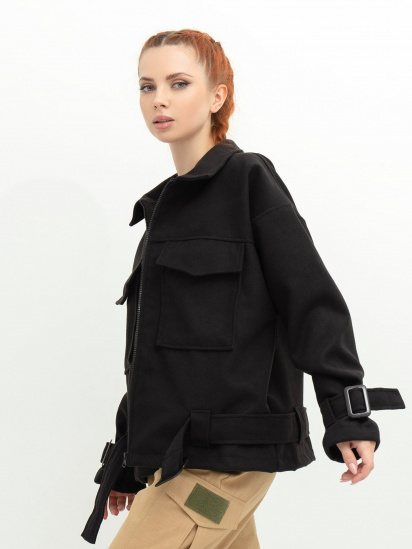 Куртка-рубашка ISSA Plus модель 13617_black — фото - INTERTOP