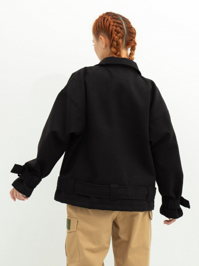 Куртка-рубашка ISSA Plus модель 13617_black — фото 3 - INTERTOP