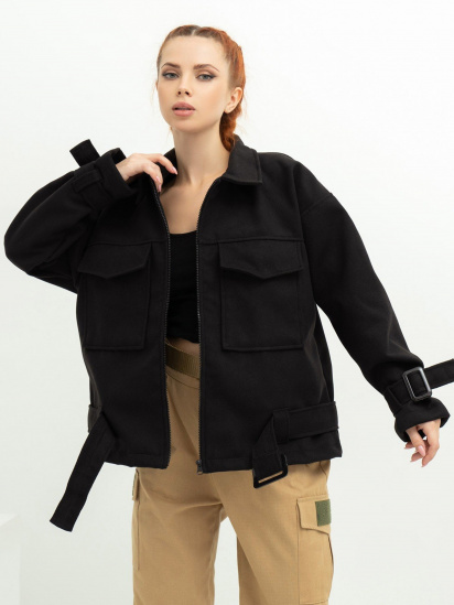 Куртка-сорочка ISSA Plus модель 13617_black — фото - INTERTOP