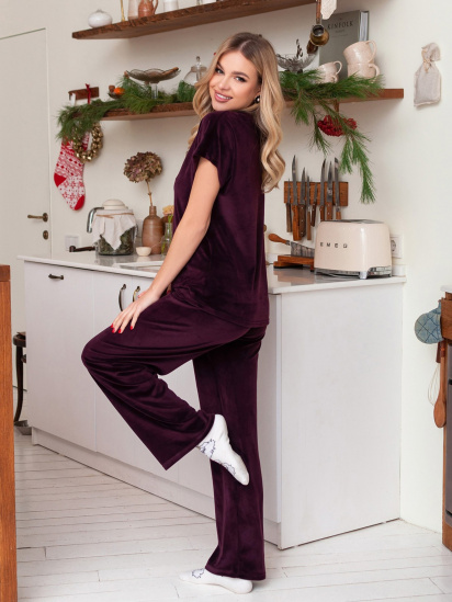 Пижама ISSA Plus модель 13667_burgundy — фото - INTERTOP