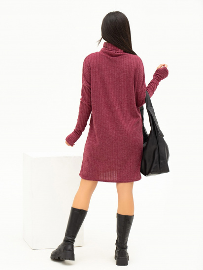 Сукня міні ISSA Plus модель 13677_burgundy — фото 3 - INTERTOP