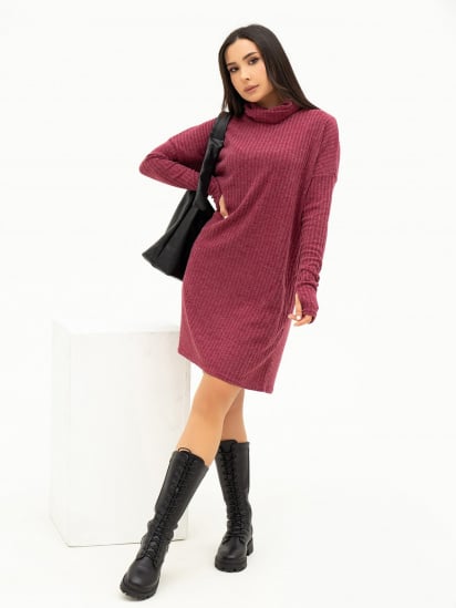 Сукня міні ISSA Plus модель 13677_burgundy — фото - INTERTOP
